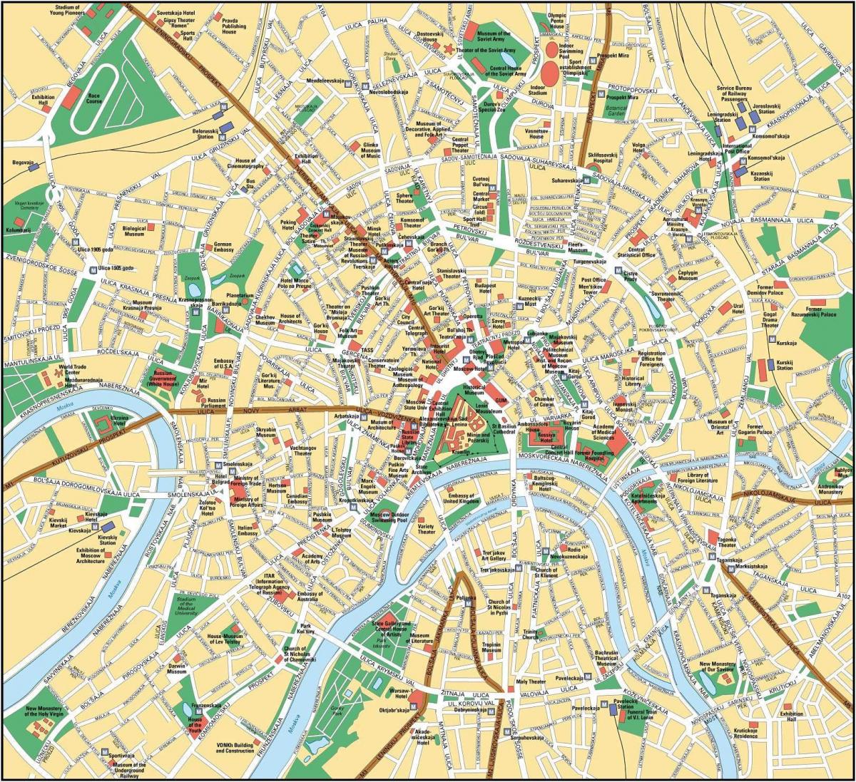 térképek a Moszkva