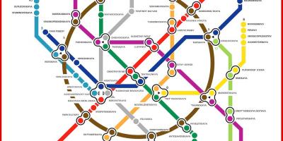 Moszkvai metró térkép orosz