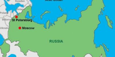 Moszkva, Szentpétervár térkép