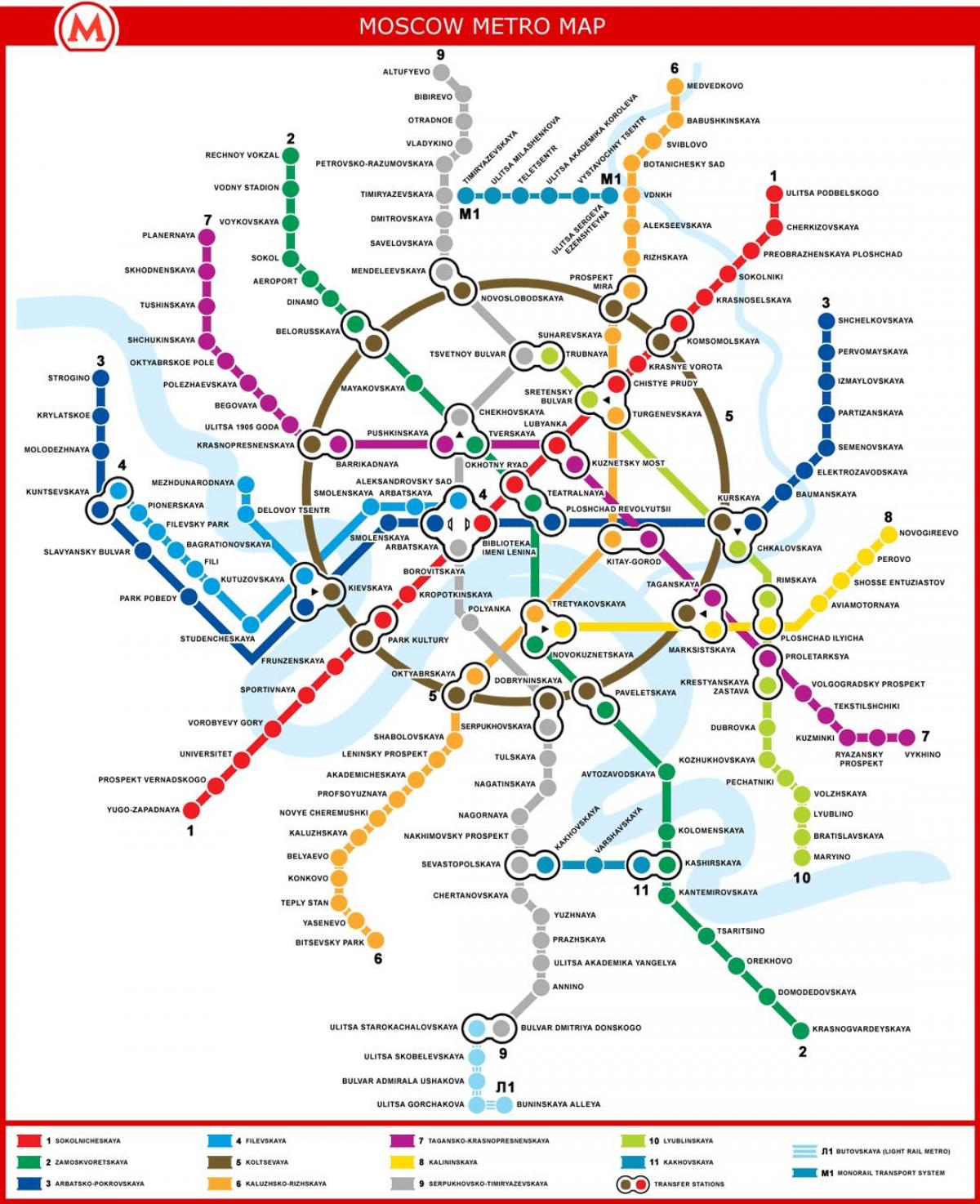A moszkvai metró térkép