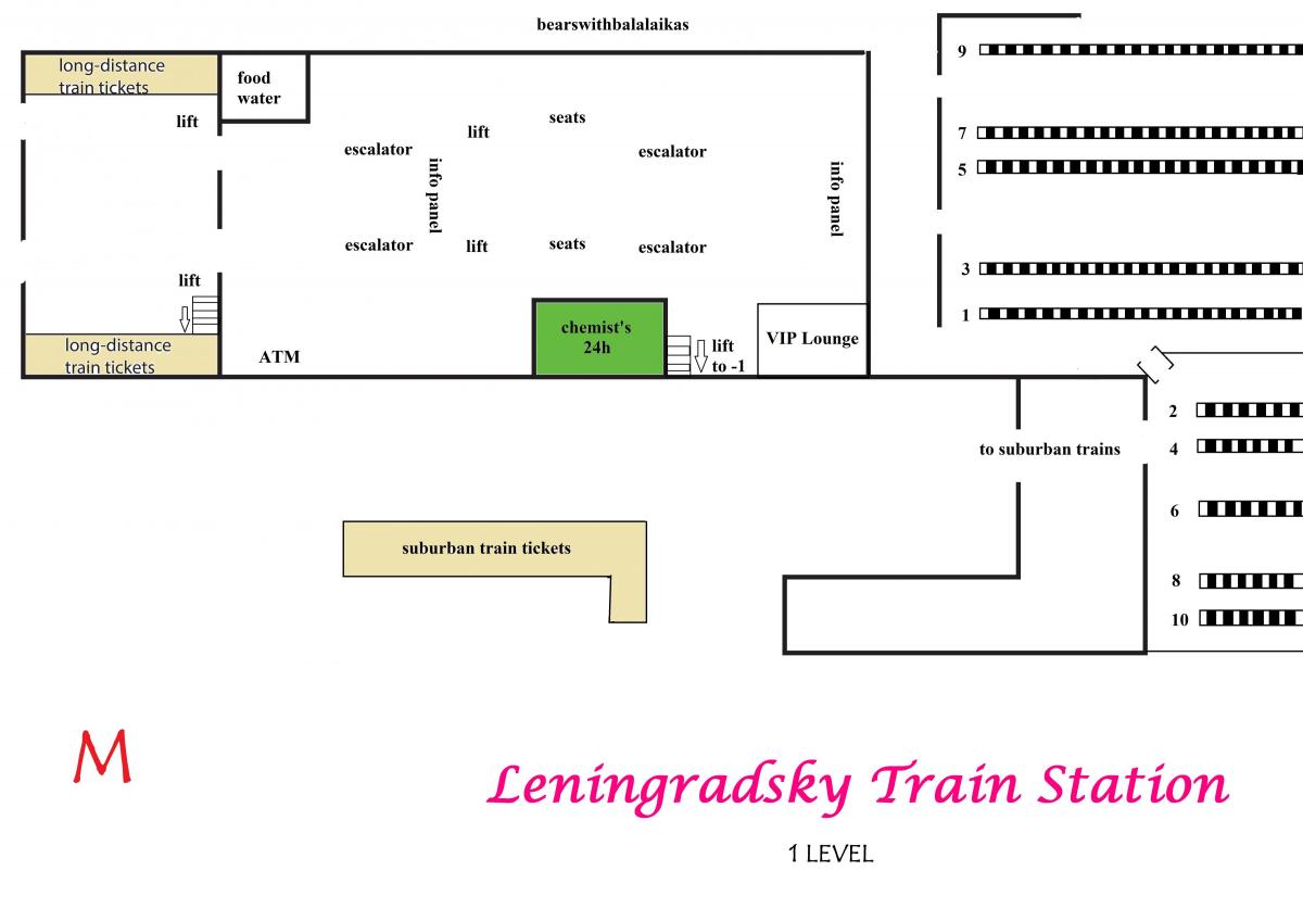 térkép Leningradsky station Moszkva