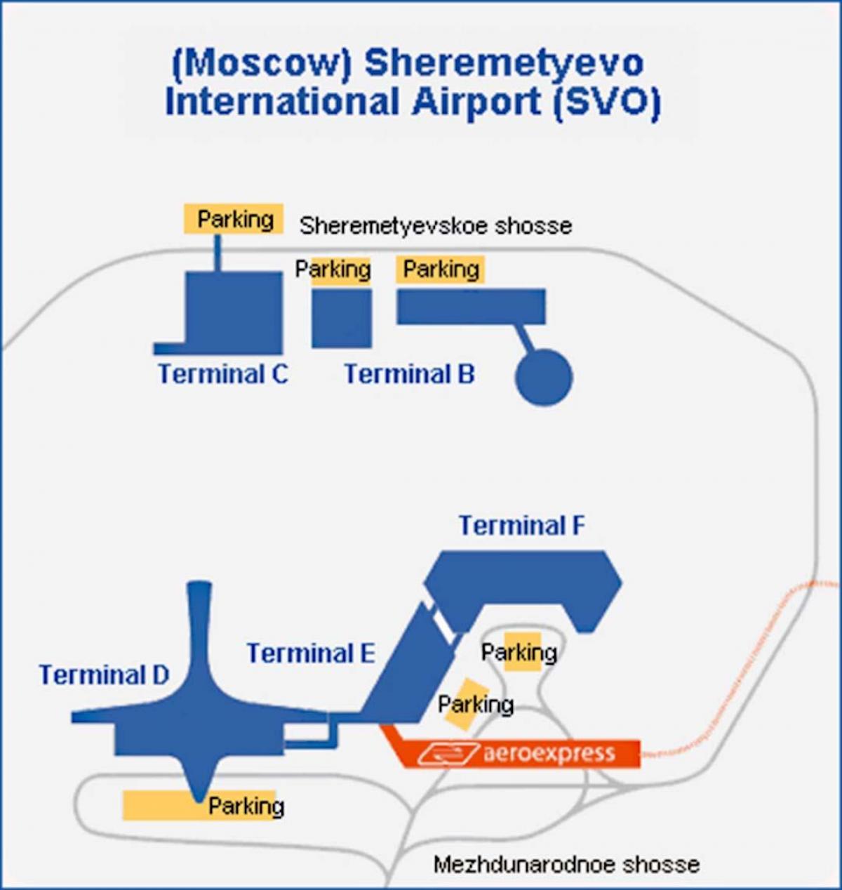 Sheremetyevo terminál térkép
