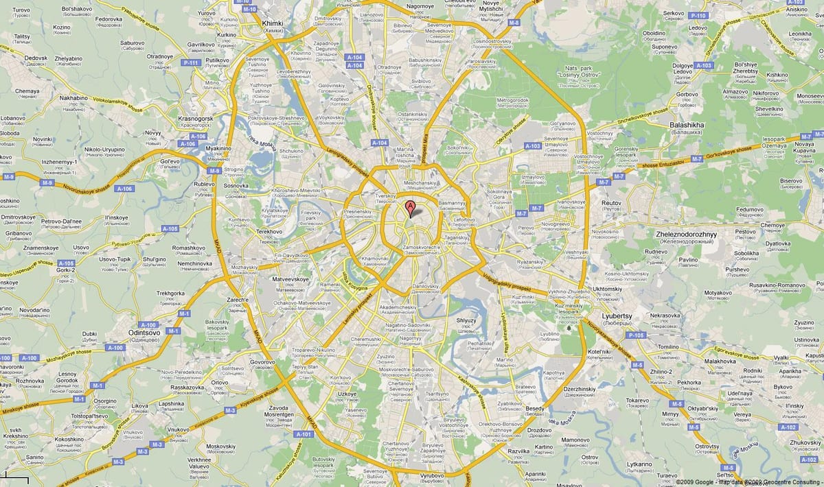 Moskva autópálya térkép