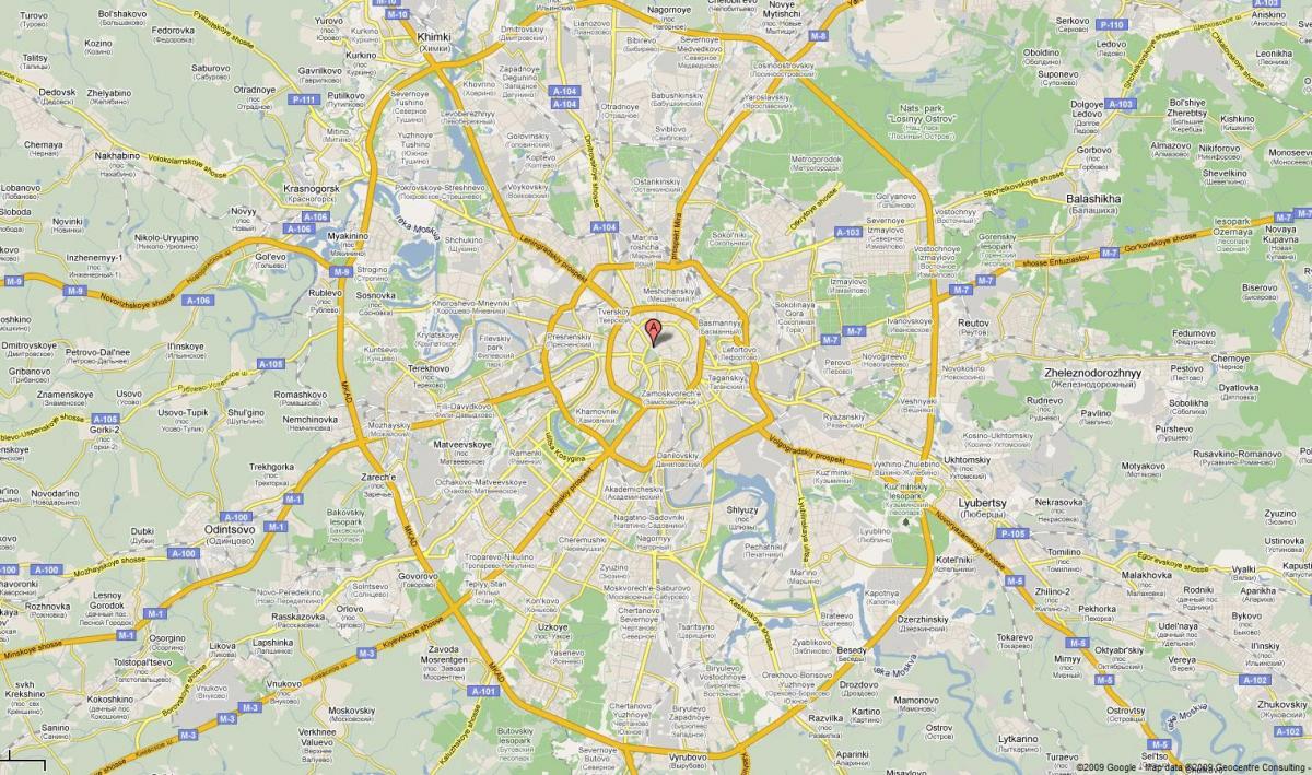 Moskva autópálya térkép