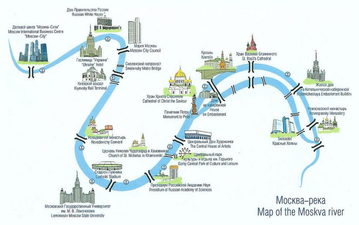 Moskva folyó térkép