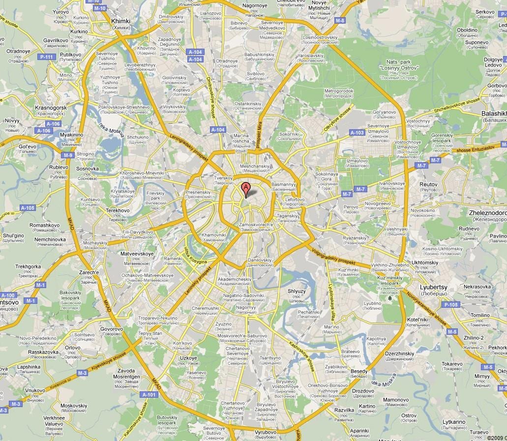 Moszkva külvárosában térkép