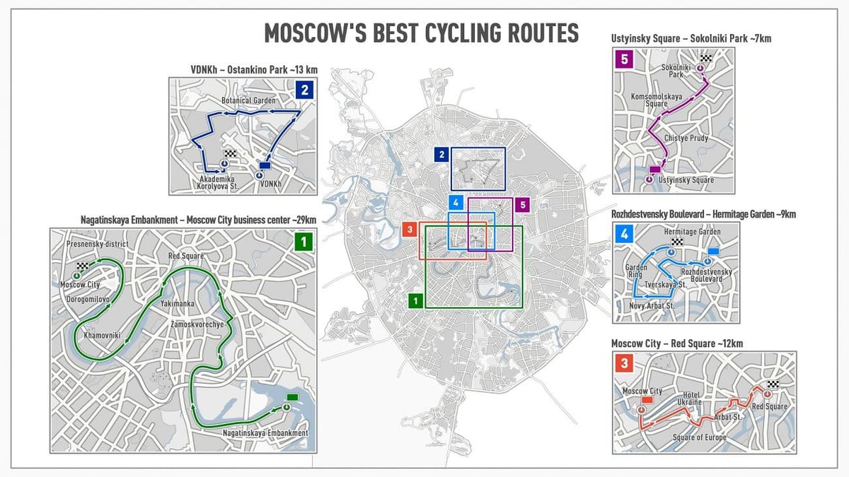 Moskva kerékpáros térkép
