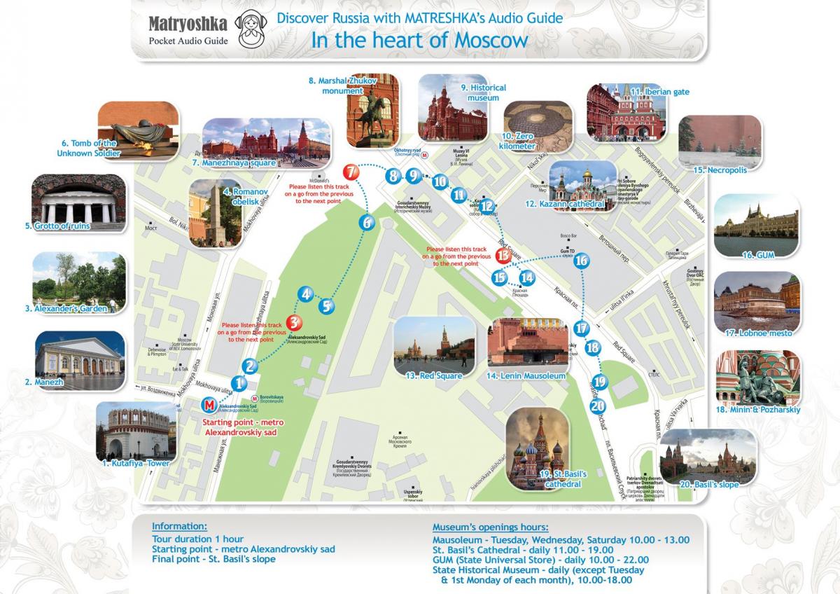 Moszkvai utazás, térkép
