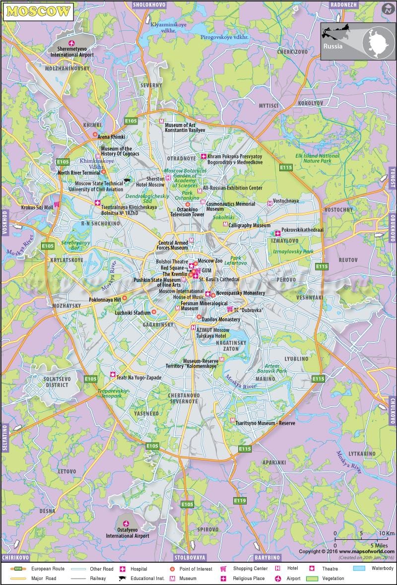 Moszkva térképen