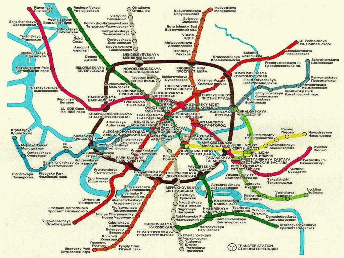 Moszkva vasúti térkép