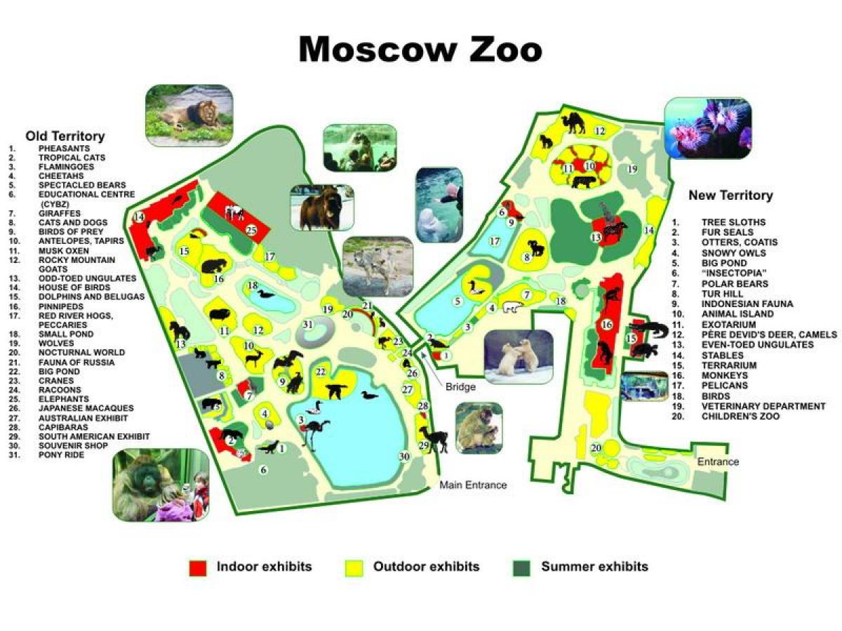 térkép Moszkvai állatkertben