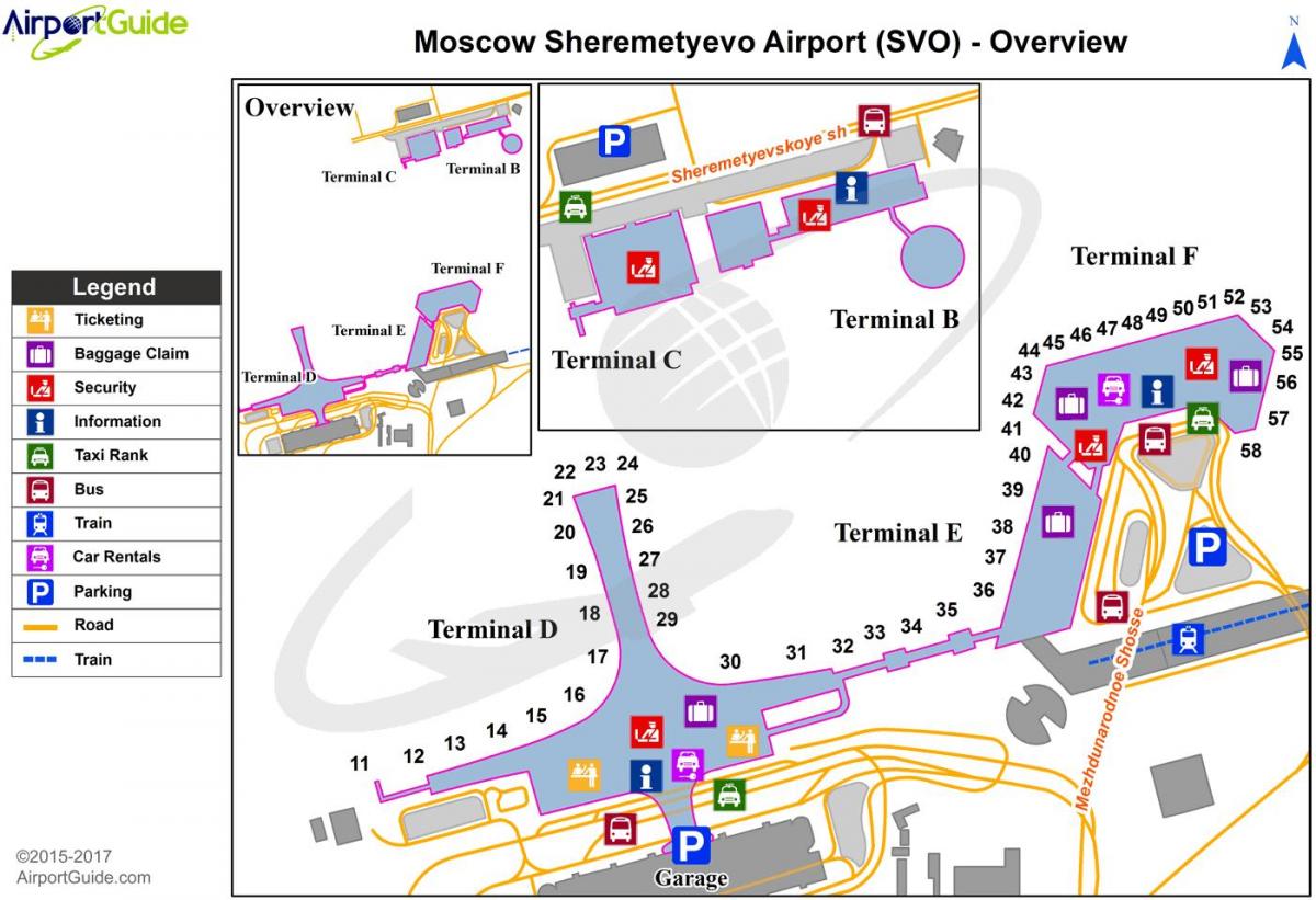 SVO terminál térkép